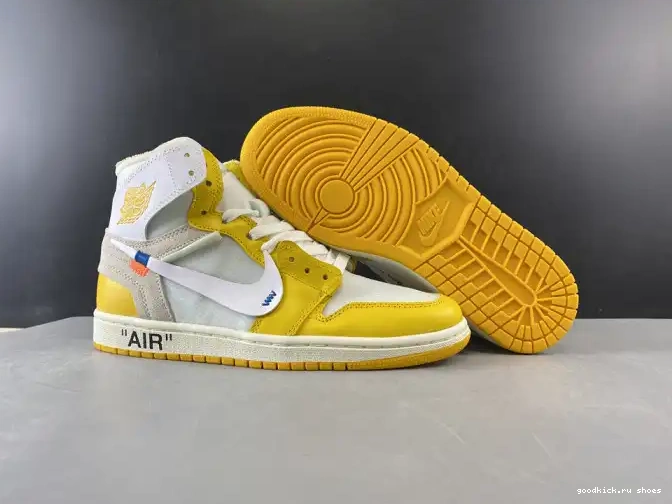 Air NRG Dark Yellow-Cone 1 AQ0818-149 Powder White Off-White x Jordan 0524